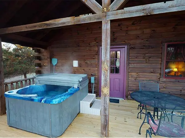 Hot tub on the deck