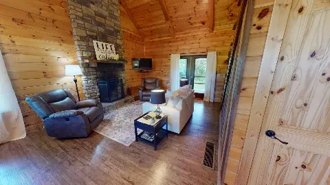 Living room seen from the hallway