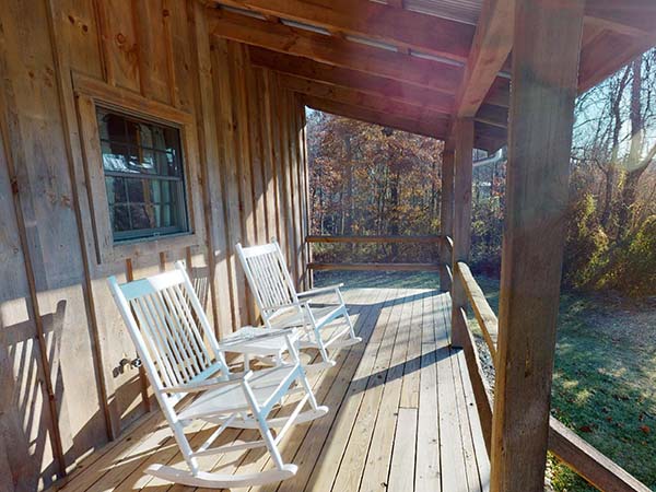 porch of cabin